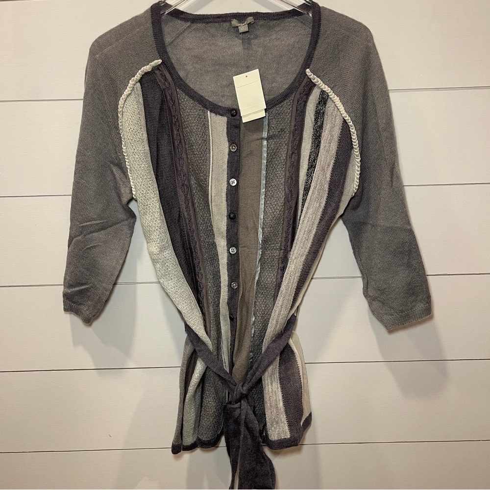 J. Jill Mohair Wool Blend Belted Cardigan Sweater Womens Size Large NWT